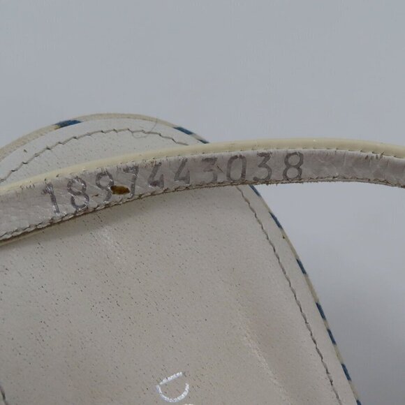 Dolce & Gabbana 38 EU 8 US Patent Strappy Wood Platform Heel Sandals Italy - Picture 10 of 16